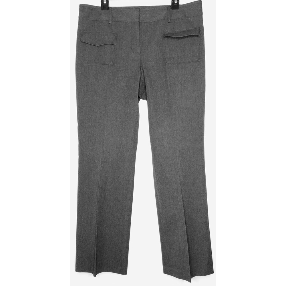 LOFT Grey Structured Stretch Trousers with Patch Pockets - Size 14